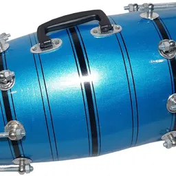gt manufacturers Dholak Blue shiny Mango wood With Carry Bag Nut & Bolts Dholak-picture-31