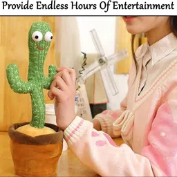 onshhm Cactus Toy Talking Cactus Voice Repeat,Dancing,Recording (Green) kk009 image 2