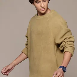 roadster Men Full Sleeve Solid Sweatshirt image 3