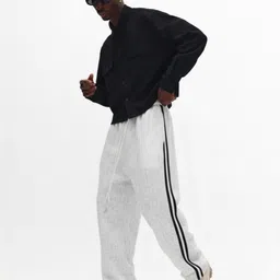 dockstreet Men Striped White Track Pants-picture-20
