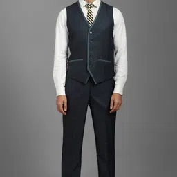 louis philippe Men Three Piece Suit Printed Suit image 2