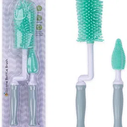 2 in 1 Silicone Baby Feeding Bottle & Nipple Cleaner Brush Easy Grip 360degree-image-39