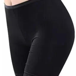 ullas Pack of 2 Solid Women Black, Beige Cycling Shorts, Gym Shorts, Regular Shorts, Sports Shorts, Basic Shorts image 4