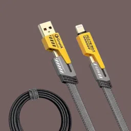 ULTRADART USB Type C Cable 1 m Braided 4 in 1 65W Fast Charging Cable Compatible for i-phone & Android with MFI Certified DC123-picture-13