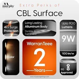 murphy 9 W CBL Round Surface Down Light Pack of 5 Surface Ceiling Light Ceiling Lamp image 4