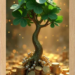 droptopdecor Vastu money tree Religious Frame-picture-13