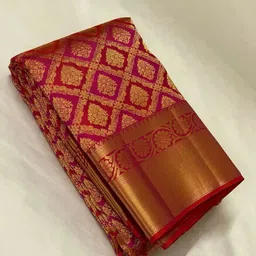 avantika fashion Woven Kanjivaram Pure Silk, Art Silk Saree image 1