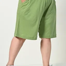 l n creation Printed Women Reversible Green Regular Shorts image 3