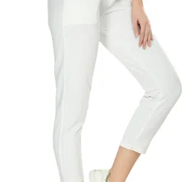 utkarsh creation Women Solid White Track Pants image 4