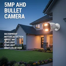 Nirmuk 5MP AHD Color Night Vision BULLET CAMERA WITH IN BUILT MICROPHONE Security Camera image 4