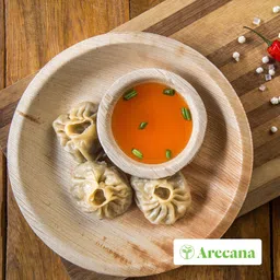 arecana Pack of 25 Wood 10" Round Areca Palm Biodegradable Leaf Plates for your Dinner Party Dinner Set image 2