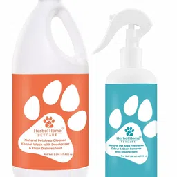 herbal home Pet Area Freshener(200ml) & Pet Area Cleaner(2L) - Odour & Urine Smell Remover Pet Cage Cleaner-picture-20