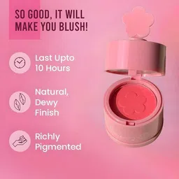 color castle Puff Blush With Built-in-Sponge Applicator For Lip & Cheek Buildable Coverage image 4