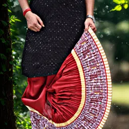 GOURI COLLECTIONS Madhubani Readymade Dhoti Pants (4A) for Men – Mayur Puccha Design Embellished Men Dhoti image 2