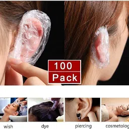 newvent Ear Protectors 100pcs Waterproof Ear Covers for Hair Dye, Shower,Bathing M189-picture-20