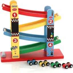 chanak Wooden Ramp Racer with 4 Mini Cars � Educational for Ages 3+-picture-18
