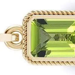 jemskart 7.25 Ratti Natural Peridot Pendant Stone Locket Original Certified Gemstone Gold-plated Peridot Brass Pendant-picture-11