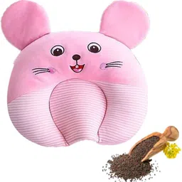 peekaroo Mustard Seeds Baby Pillow Pack of 1 Smiley Baby Neck Pillow image 2