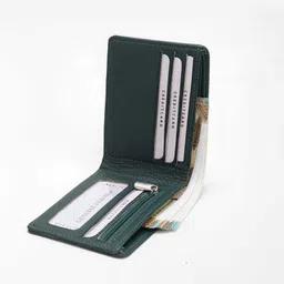 kymmo Men Casual, Ethnic, Formal, Trendy, Trendy, Evening/Party Green Artificial Leather Card Holder image 3