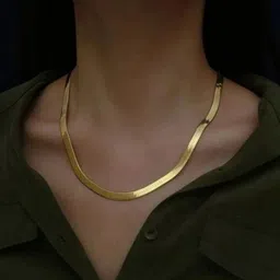 maatrachaaya Piyush Enterprises Stylish Gold Plated Snake Chain Gold-plated Plated Brass Chain image 1