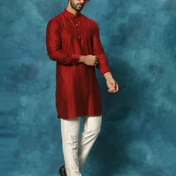 jbn creation Men Viscose Rayon Kurta Pyjama Set-picture-26