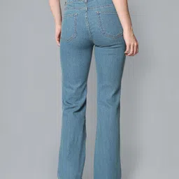 flying machine Women Boot-Leg Mid Rise Blue Jeans image 5