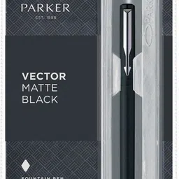 parker Vector Matte Black, Chrome Trim Fountain Pen image 2