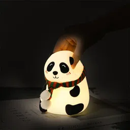 wbd Cute Panda Silicon Night Lamp USB Rechargeable 7 Color Changing For Kids Night Lamp image 5