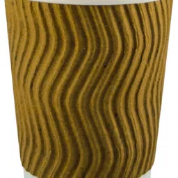 eco bhai Pack of 50 Paper Double Wall Ripple Cups 200ml Hot Drinks image 3