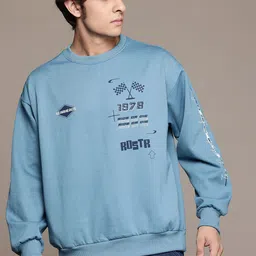 roadster Men Full Sleeve Printed Sweatshirt image 3