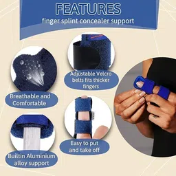 horianzo Adjustable Finger Splint Support fracture Finger Brace Corrector Support Grip Finger Support image 3