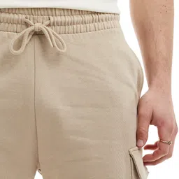 gyrfalcon Solid Men Beige Cargo Shorts image 5