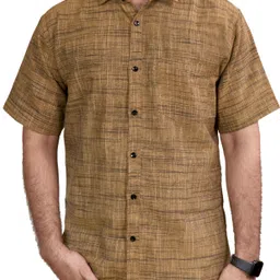 auzasho collection Men Regular Fit Self Design Spread Collar Casual Shirt-picture-27