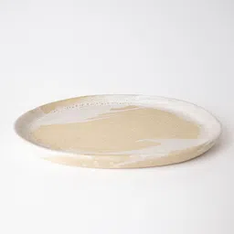 kala kriti Beige Ceramic Oval Serving Platter (LxW – 28x22 cm) Desserts, Snack & Starter Tray-picture-14