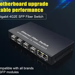 RAMEX 6 Port Gigabit Ethernet Fiber Switch 4 SFP Fiber Port 2 RJ45 UTP Port Unmanaged 2 Ports 1000 Mbps Network Switch image 4