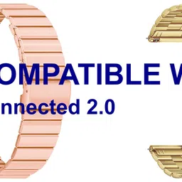 ACM WSM20H22RSGGL1213 Pack of 2 Watch Strap Adjustable Steel 22mm for |Titan Connected 2.0 Smartwatch (Rose Gold Pink/Champagne Gold) Smart Watch Strap-picture-28