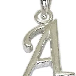 sahiba gems Silver Alphabet " A " Letters Initial Charm Pendant Silver Locket-picture-25