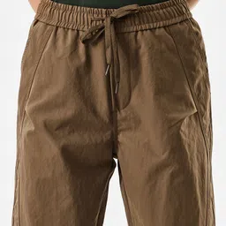 snitch Men Solid Brown Track Pants image 3