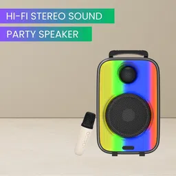 GUGGU Raibow (BLUETOOTH TROLLEY SPEAKER) Dynamic Thunder Sound With Karaoke MicP492 35 W Bluetooth Party Speaker-image-91