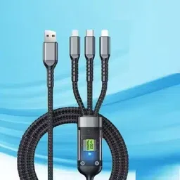 Techpunch 3-in-1 Cable 1 m Charging Cable High-Power with LED Display Nylon DCCABLE9-picture-12