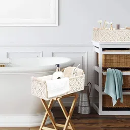 kaahira Set of 2 Off White Cotton Rope & Iron Frame Organisers image 2