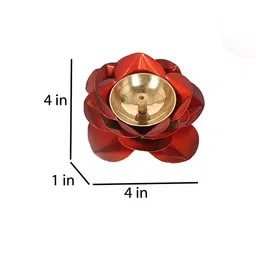 amaya decors Colored Rose Brass Dia Set of 4 image 2