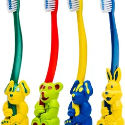 buddsbuddy Combo of 4 Animal Shaped Ola Kids Soft Bristles, 2yrs+ Multicolor Soft Toothbrush-picture-17
