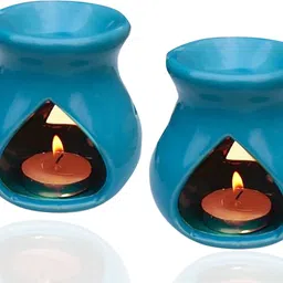 landslide Ceramic 97 Aroma Burner, Sky Blue (7.5 X 9.5 cm) Diffuser Set-picture-19