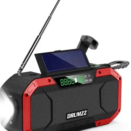 DRUMZZ Hand Crank Radio Bluetooth Speaker,SolarCharging,Torch, Compass 7 W Bluetooth Speaker-picture-14