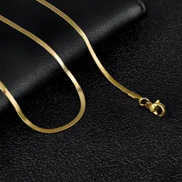 Latest Anti Tarnish Snake Chain Design Gold Chain For Men Artificial Neck Chain Gold-plated Plated Stainless Steel Chain-image-2