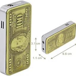 come fast 100 Dollar Design Cigarette Jet Flame Lighter FIRST QUALITY STAR MAGIC Pocket Lighter image 5