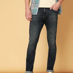 wrangler Men Skinny Mid Rise Dark Blue Jeans image 1