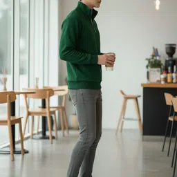 tiara world Men Full Sleeve Self Design Sweatshirt image 3