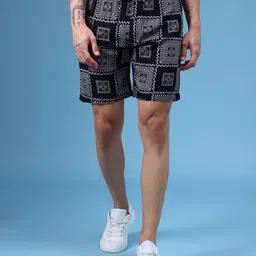 limeroad Printed Men Black Regular Shorts-picture-18